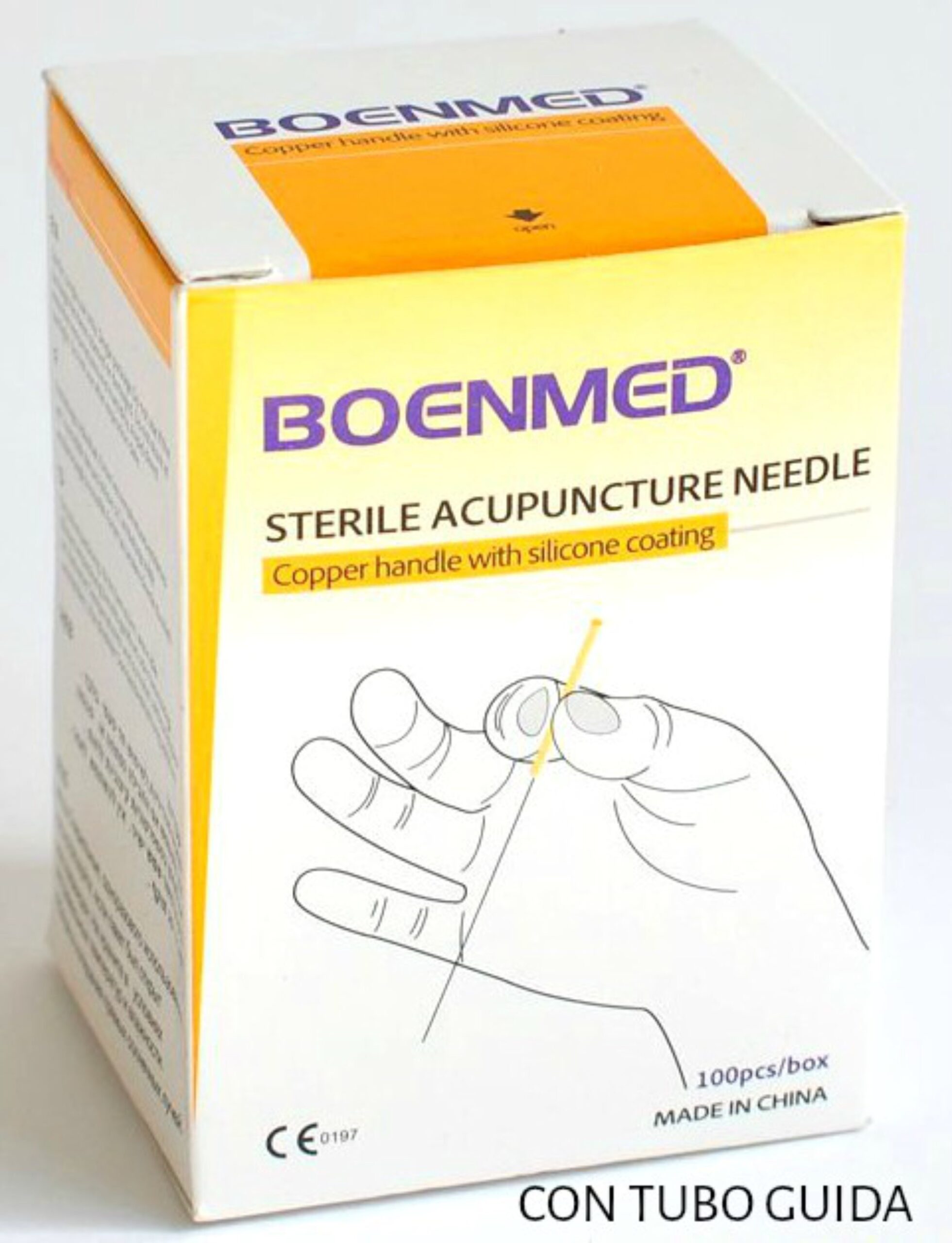 Manico in rame, con tubo guida