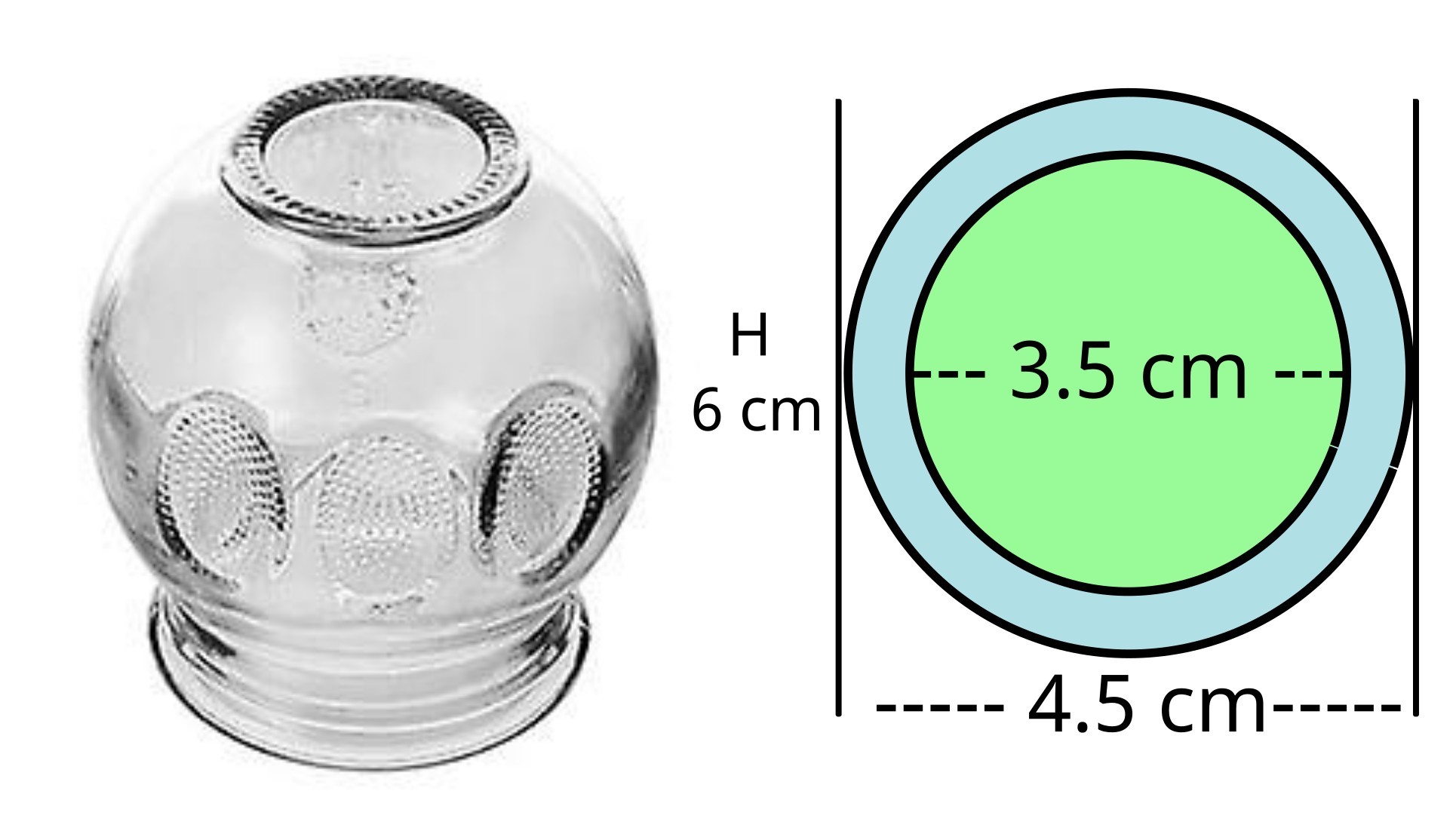 Coppetta misura XS 3.5 cm dia