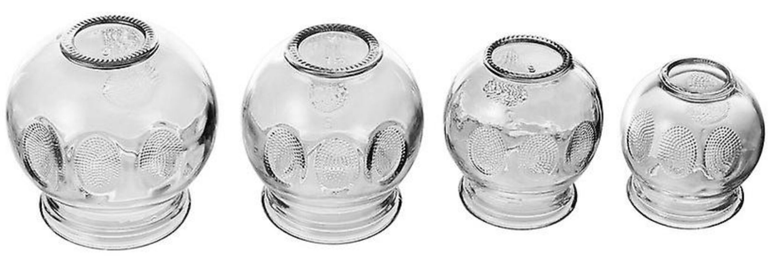 Coppe in vetro, kit da 4 coppette