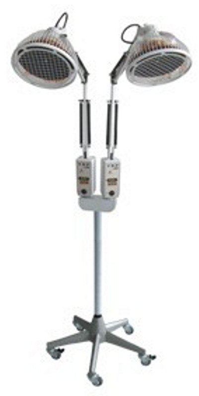 Lampada ad infrarossi con stativo - Timer digitale doppia testa