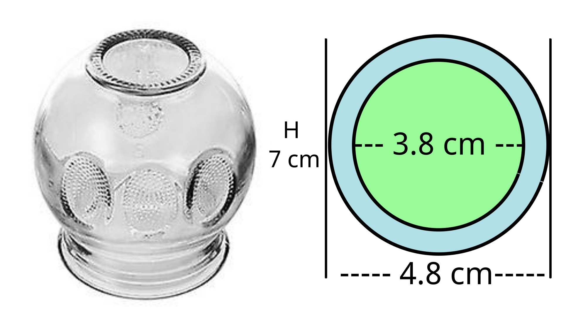 Coppetta misura S - 3.8 cm dia