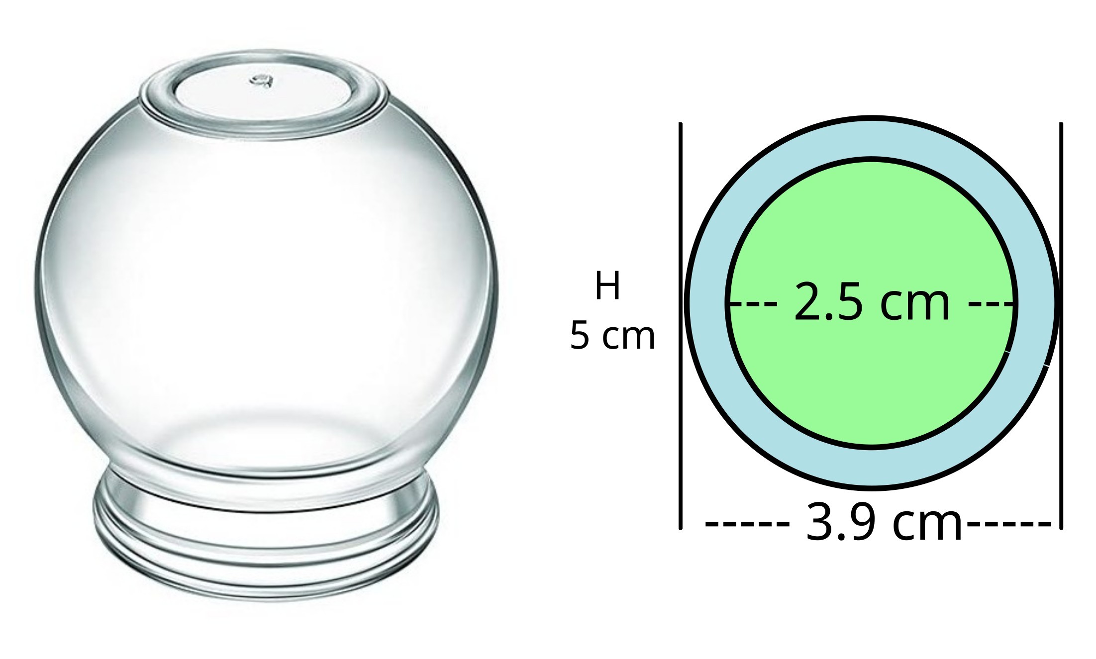 Coppetta misura XS mini - 2,5 cm dia