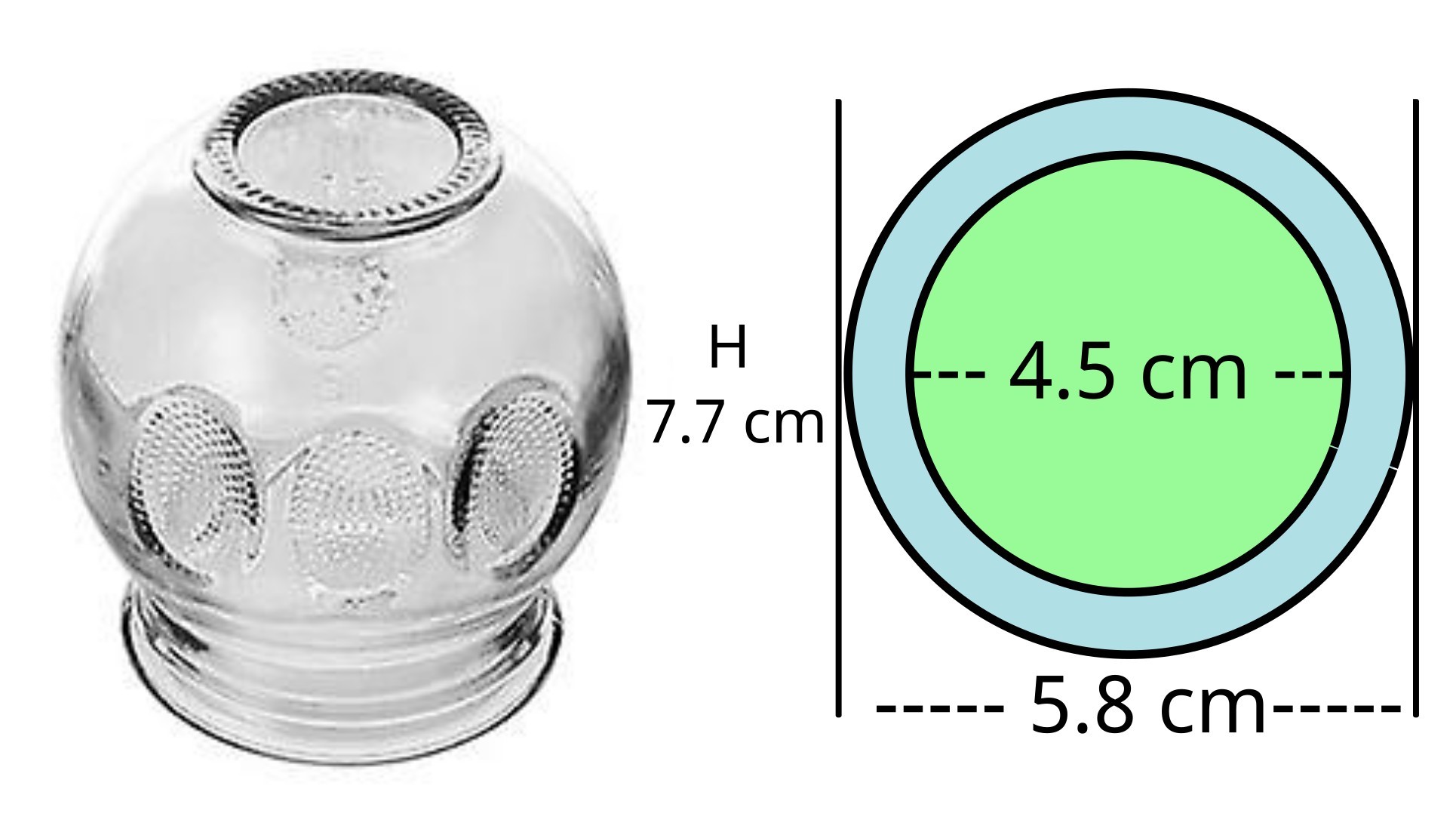 Coppetta misura M - 4,5 cm dia