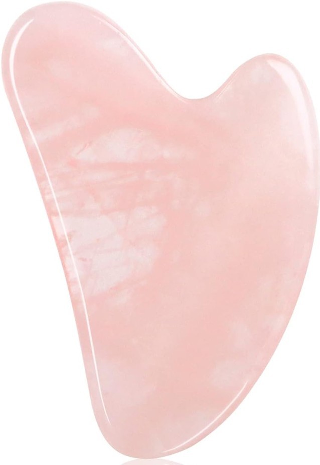 Guasha in quarzo rosa - cuore